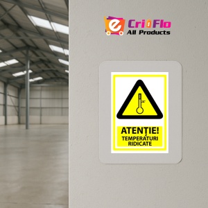 Indicator Semn pentru temperaturi ridicate, Sticker autocolant - Img 4