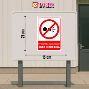 Indicator Semn pentru utilizarea claxonului interzisa, Sticker autocolant - Img 2
