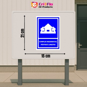 Indicator Semn pentru zona de complex rezidential, Sticker autocolant - Img 2