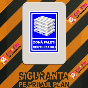 Indicator Semn pentru zona paleti, Sticker autocolant - Img 3