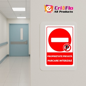 Indicator Semn proprietate privata cu parcare interzisa, Sticker autocolant - Img 4
