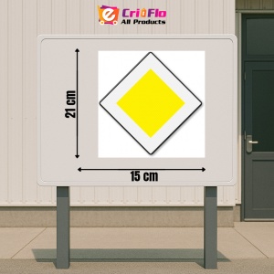 Indicator Semn rutier drum cu prioritate, Sticker autocolant - Img 2