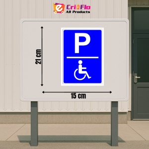 Indicator Semn simplu pentru parcare rezervata persoanelor cu dizabilitati, Sticker autocolant - Img 2
