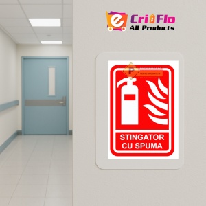 Indicator Semn stingator cu spuma, Sticker autocolant - Img 5
