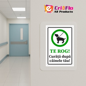 Indicator Semn te rog curata dupa cainele tau, Sticker autocolant - Img 5