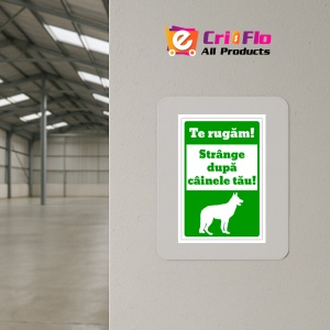 Indicator Semn te rugam strange dupa cainele tau, Sticker autocolant - Img 4