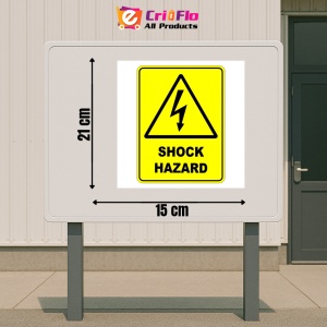 Indicator Shock Hazard Warning Safety Sign, Sticker autocolant - Img 2