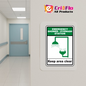 Indicator Shower Eyewash Station Sign, Sticker autocolant - Img 5