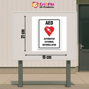 Indicator SIGN AED AUTOMATED EXTERNAL DEFIBRILLATOR, Sticker autocolant - Img 2