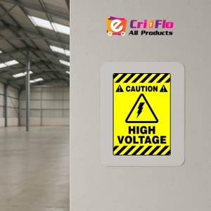 Indicator Sign caution high voltage, Sticker autocolant - Img 3