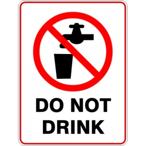 Indicator Sign do not drink, Sticker autocolant