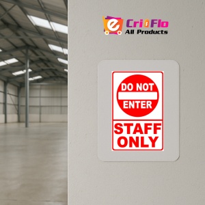 Indicator Sign do not enter staff only, Sticker autocolant - Img 3