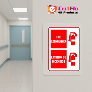 Indicator Sign fire extinguisher extintor de incendios, Sticker autocolant - Img 5