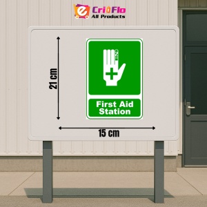 Indicator Sign first aid station, Sticker autocolant