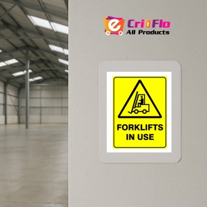 Indicator Sign forklifts in use, Sticker autocolant - Img 4