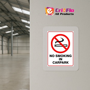 Indicator Sign no smoking in car park, Sticker autocolant - Img 4