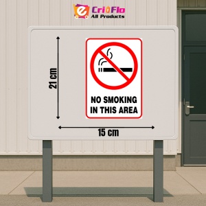 Indicator Sign no smoking in this area, Sticker autocolant - Img 2