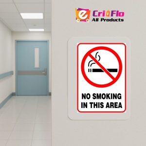Indicator Sign no smoking in this area, Sticker autocolant - Img 5