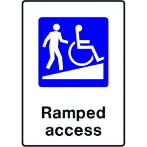 Indicator Sign ramped access, Sticker autocolant