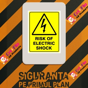 Indicator Sign risk of electric shock, Sticker autocolant - Img 3