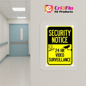 Indicator Sign security notice 24hr video surveillance, Sticker autocolant - Img 4