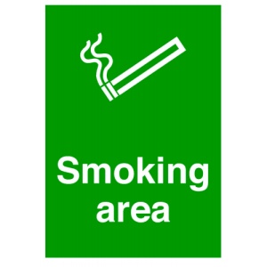 Indicator Sign smoking area, Sticker autocolant