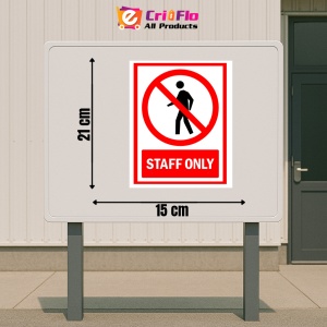 Indicator Sign staff only, Sticker autocolant - Img 2