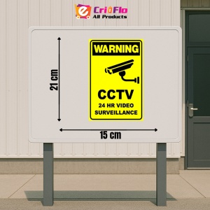 Indicator Sign warning cctv 24 hour video surveillance, Sticker autocolant - Img 2