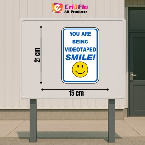 Indicator Smile You Are Being Videotaped Sign, Sticker autocolant - Img 2