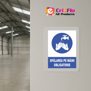 Indicator Spalarea pe maini obligatorie, Sticker autocolant - Img 4