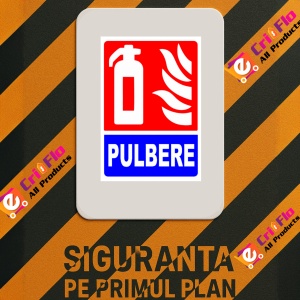 Indicator Stingator cu pulbere, Sticker autocolant - Img 3