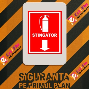 Indicator Stingator cu sageata in jos, Sticker autocolant - Img 3