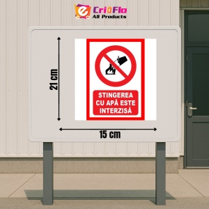 Indicator Stingerea cu apa este interzisa, Sticker autocolant - Img 2