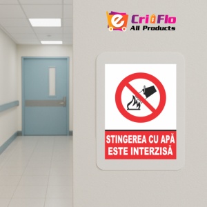 Indicator Stingerea cu apa este interzisa, Sticker autocolant - Img 5