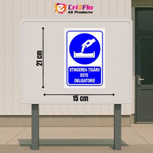 Indicator Stingerea tigarii este obligatorie, Sticker autocolant - Img 2