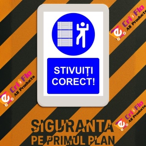 Indicator Stivuiti corect indicator de obligativitate, Sticker autocolant - Img 3