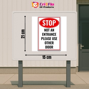 Indicator Stop No an Entrance Please Use Other Door, Sticker autocolant - Img 2