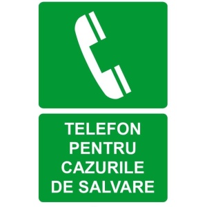 Indicator Telefon pentru cazurile de salvare v1, Sticker autocolant