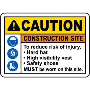 Indicator To Reduce Risk of Injury PPE Sign, Sticker autocolant