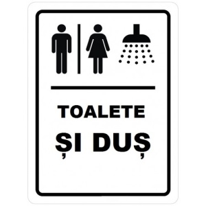 Indicator Toalete si dus, Sticker autocolant