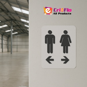 Indicator Toilet Sign for Men and Women Set of 2, Sticker autocolant - Img 4