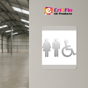 Indicator Toilet Signs Woman Man Wheelchair Set of 3 Signs, Sticker autocolant - Img 4