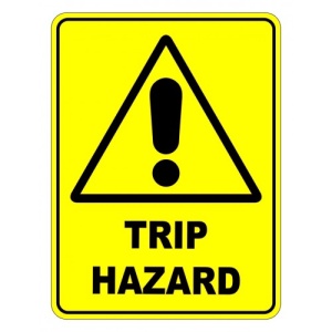 Indicator Trip Hazard Safety Sign, Sticker autocolant