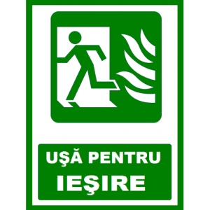 Indicator Usa pentru iesire la stanga, Sticker autocolant