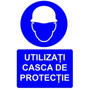 Indicator Utilizati casca de protectie indicator de obligativitate, Sticker autocolant