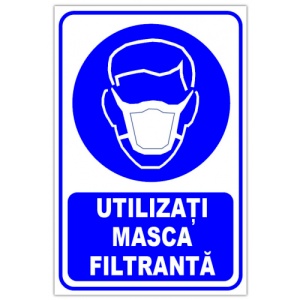 Indicator Utilizati masca filtranta, Sticker autocolant