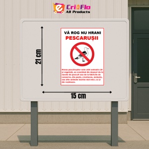 Indicator Va rog nu hrani pescarusii, Sticker autocolant - Img 2