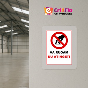 Indicator Va rugam nu atingeti nimic, Sticker autocolant - Img 4