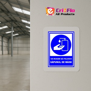 Indicator Va rugam sa folositi sapunul de maini, Sticker autocolant - Img 4