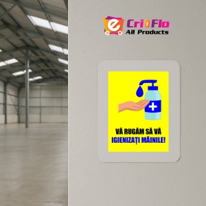 Indicator Va rugam sa va igienizati mainile, Sticker autocolant - Img 4
